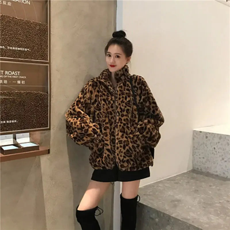 Winter Leopard Print Jacket