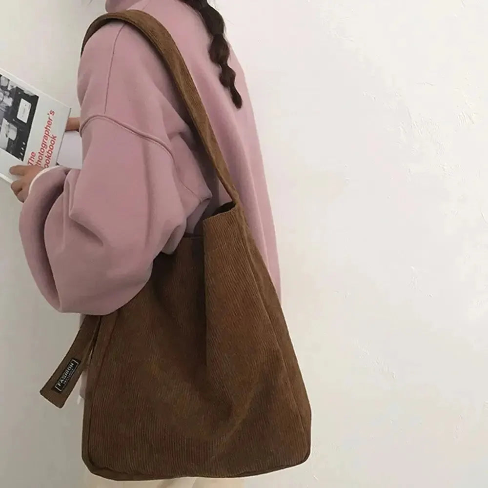 Fashion Women Corduroy Shoulder Bags