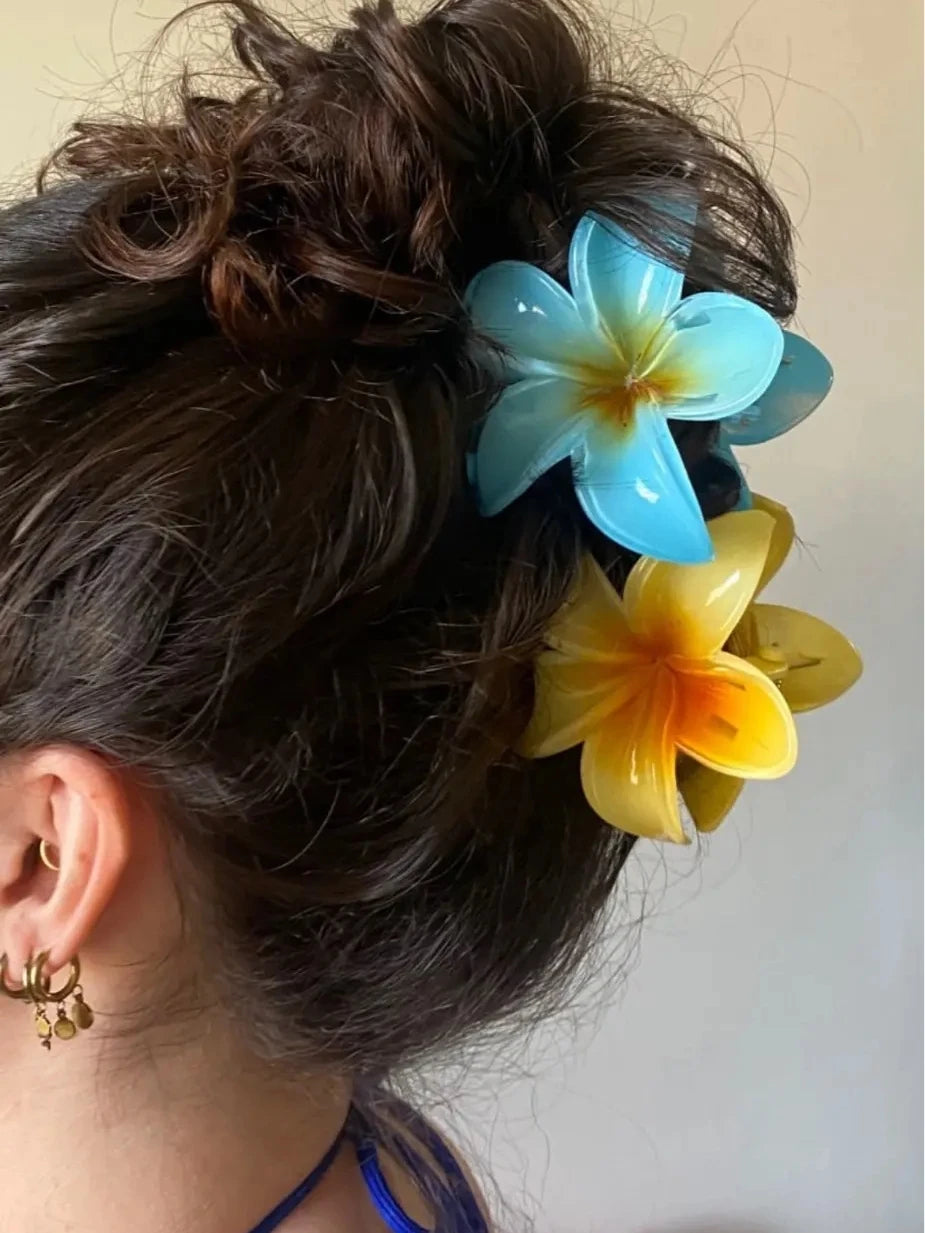 Gradient  Flower Hair Claws