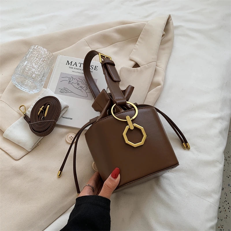 Vintage PU Leather Mini Crossbody Bag