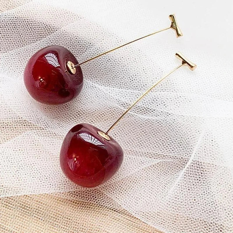 Small Fresh Sweet Lovely Cherry  Earrings