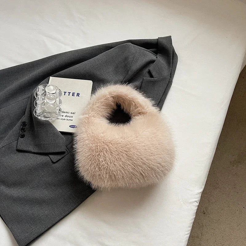 LEFTSIDE Cute Small Faux Fur Shoulder Bags