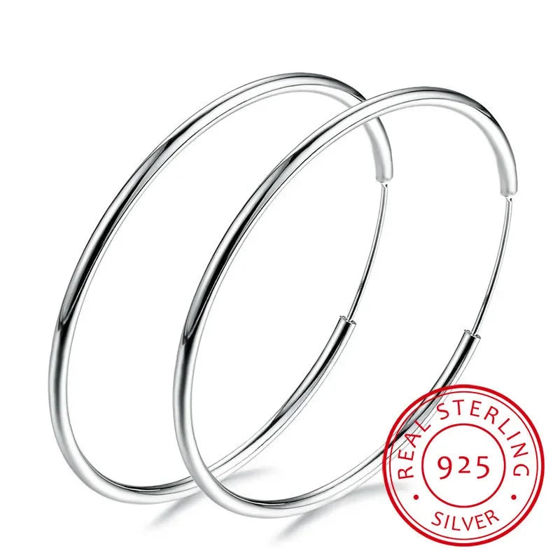 sterling silver Hoop Earring