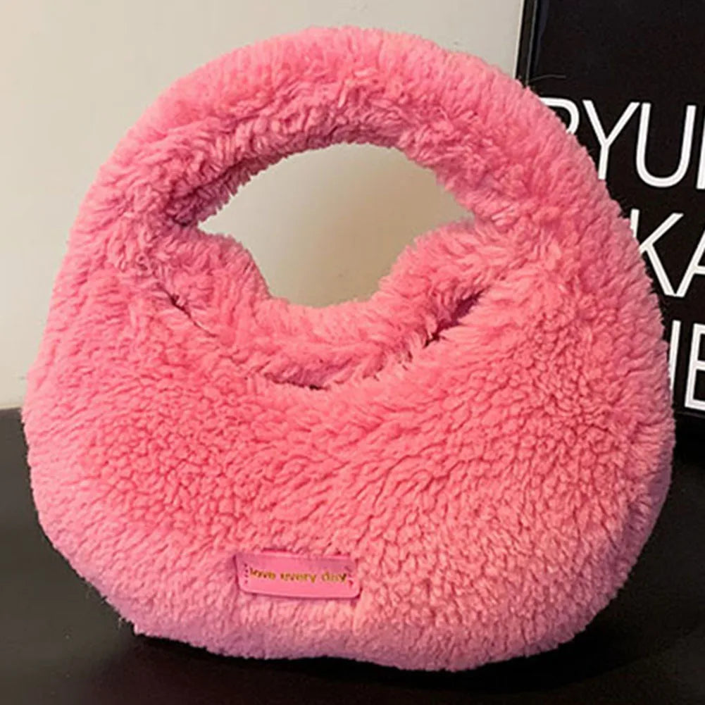 Women Fluffy Tote Handbag