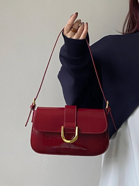 Glossy Shoulder Vintage bag