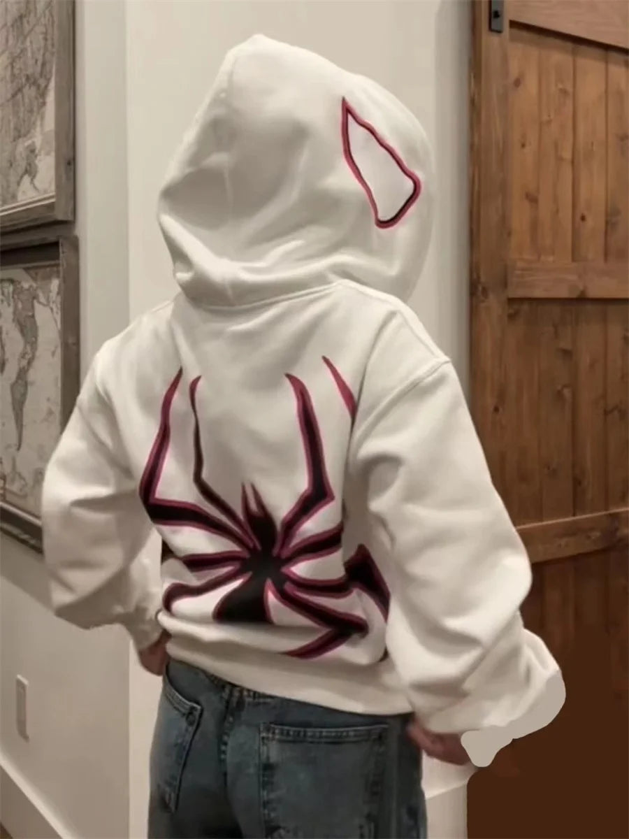 Spider Print Hooded