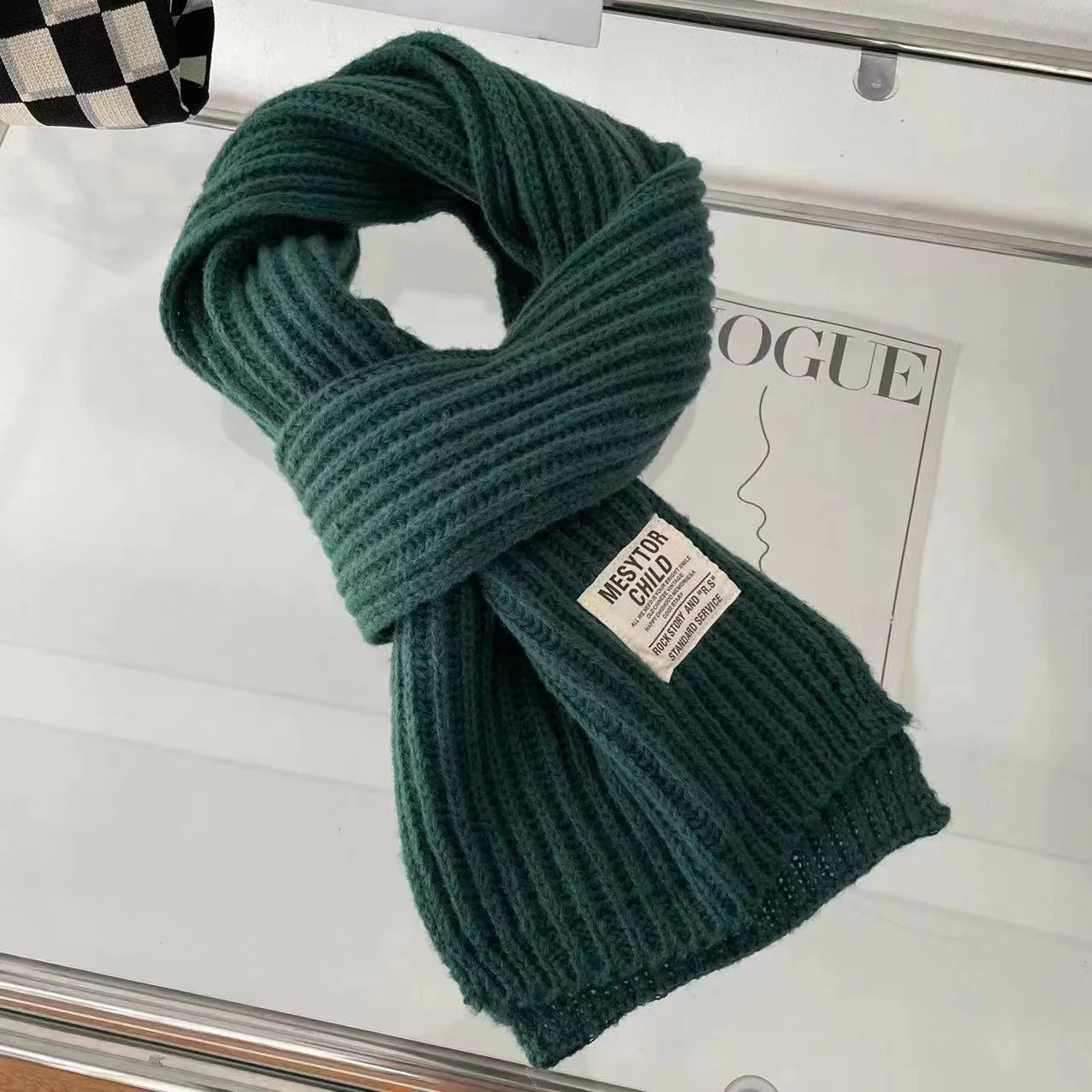 Solid color wool scarf