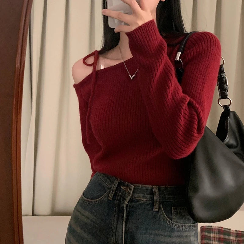 Vintage Irregular Sweater Women