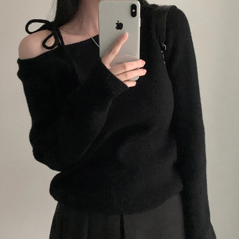 Vintage Irregular Sweater Women