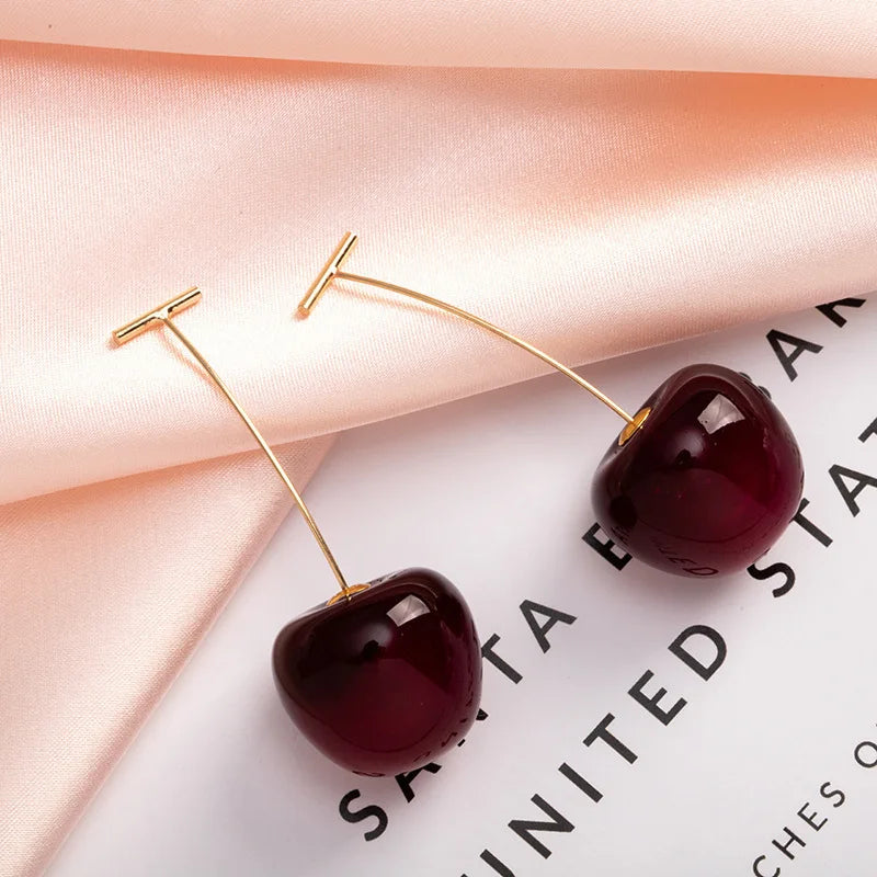 Small Fresh Sweet Lovely Cherry  Earrings