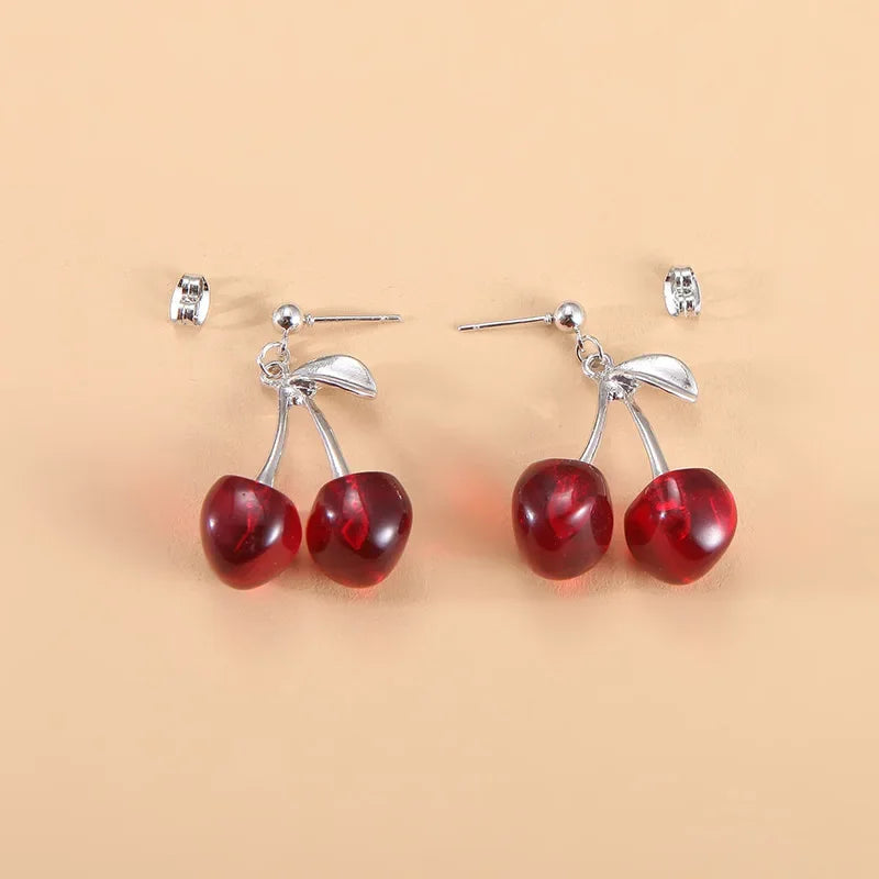 Small Fresh Sweet Lovely Cherry  Earrings