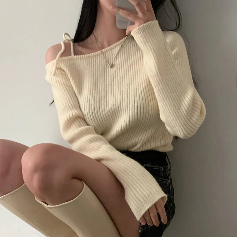 Vintage Irregular Sweater Women