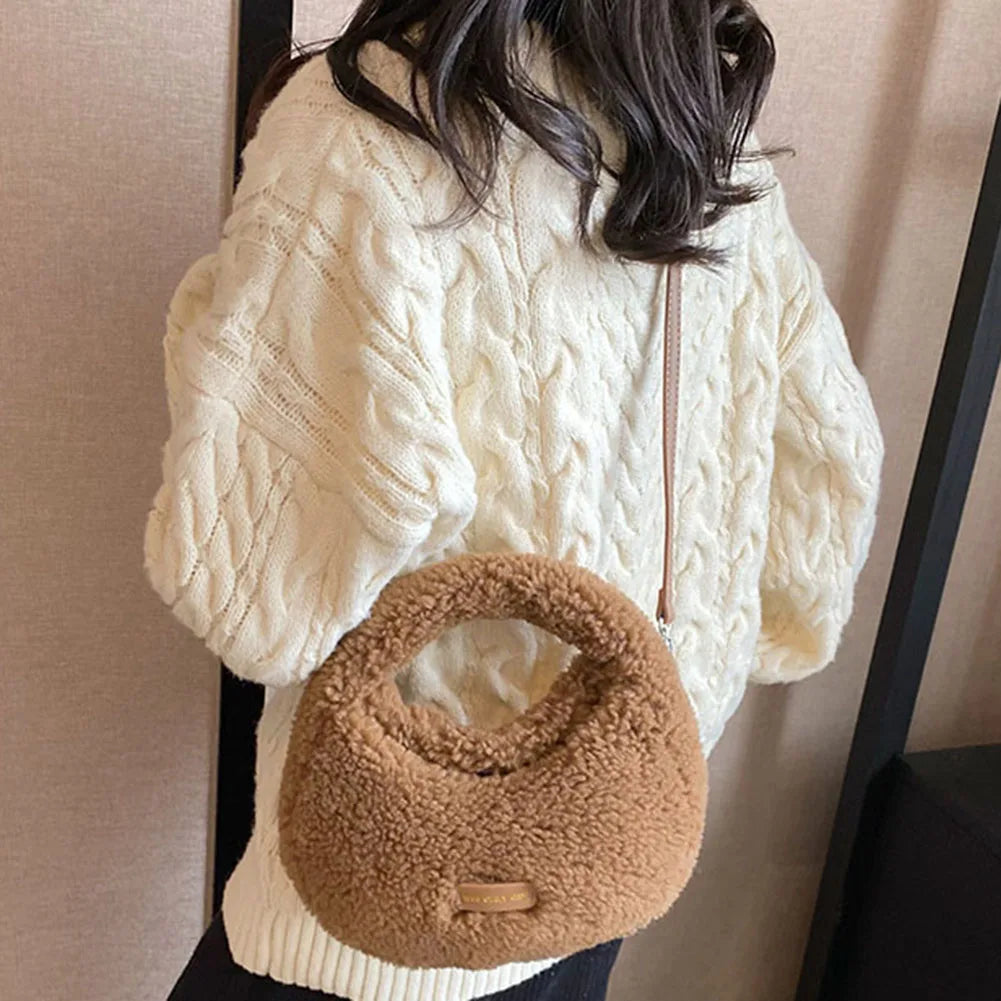 Women Fluffy Tote Handbag