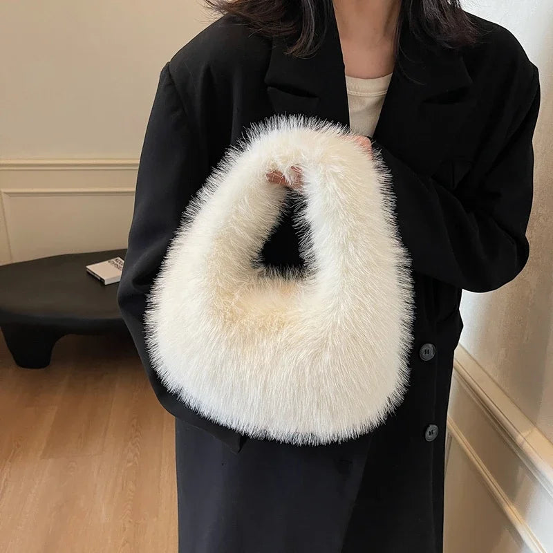 LEFTSIDE Cute Small Faux Fur Shoulder Bags