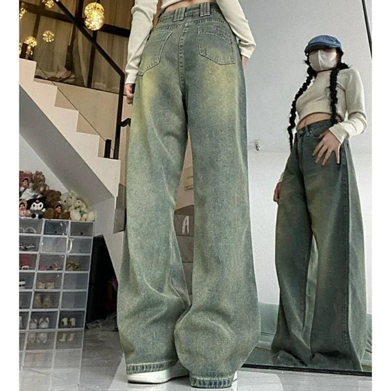 Y2k  High Waist Elegant Baggy Aesthetic Jeans