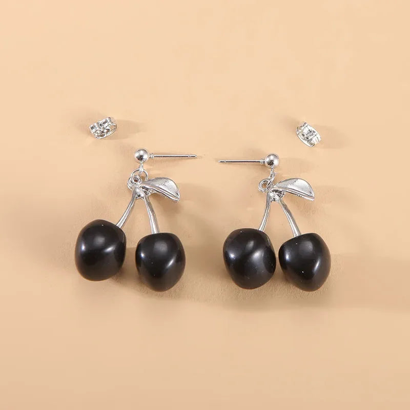 Small Fresh Sweet Lovely Cherry  Earrings