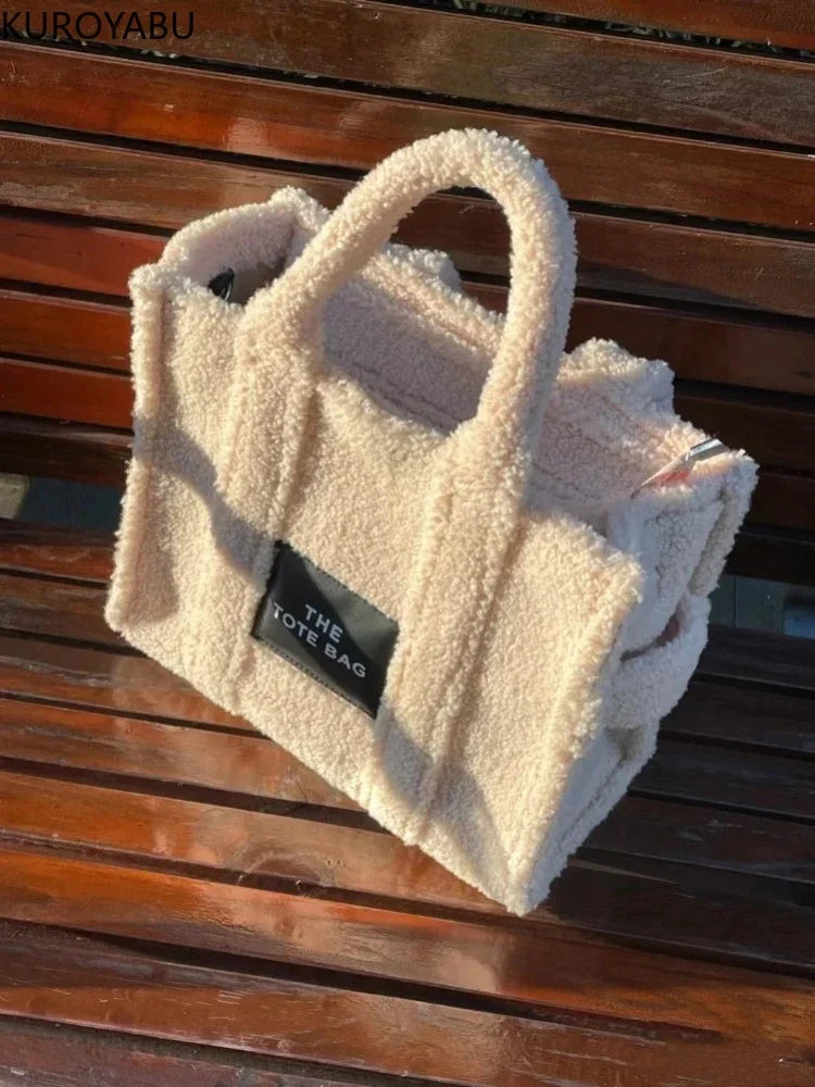 Handbag Lamb Wool Bolsas