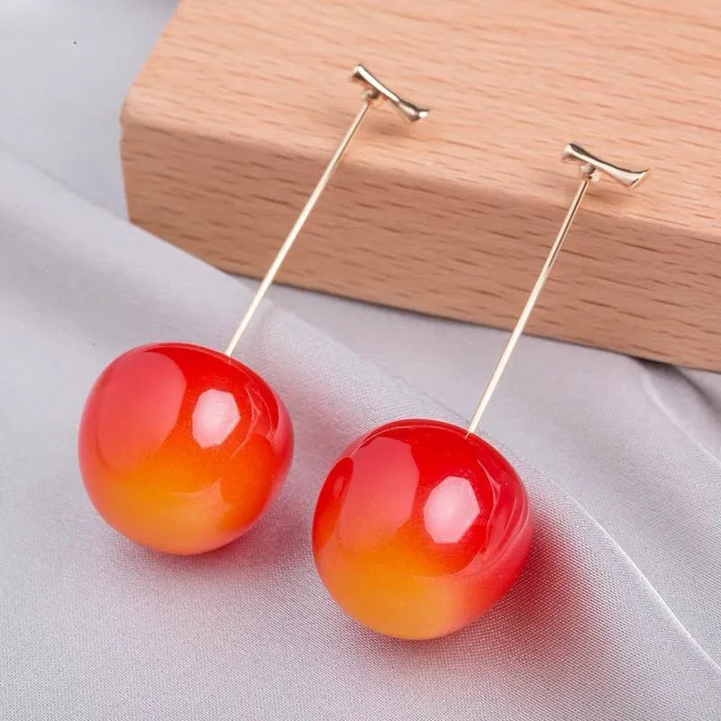 Small Fresh Sweet Lovely Cherry  Earrings