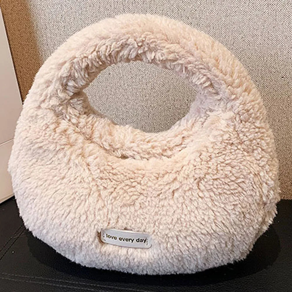 Women Fluffy Tote Handbag