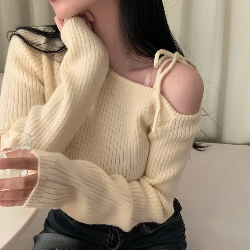 Vintage Irregular Sweater Women