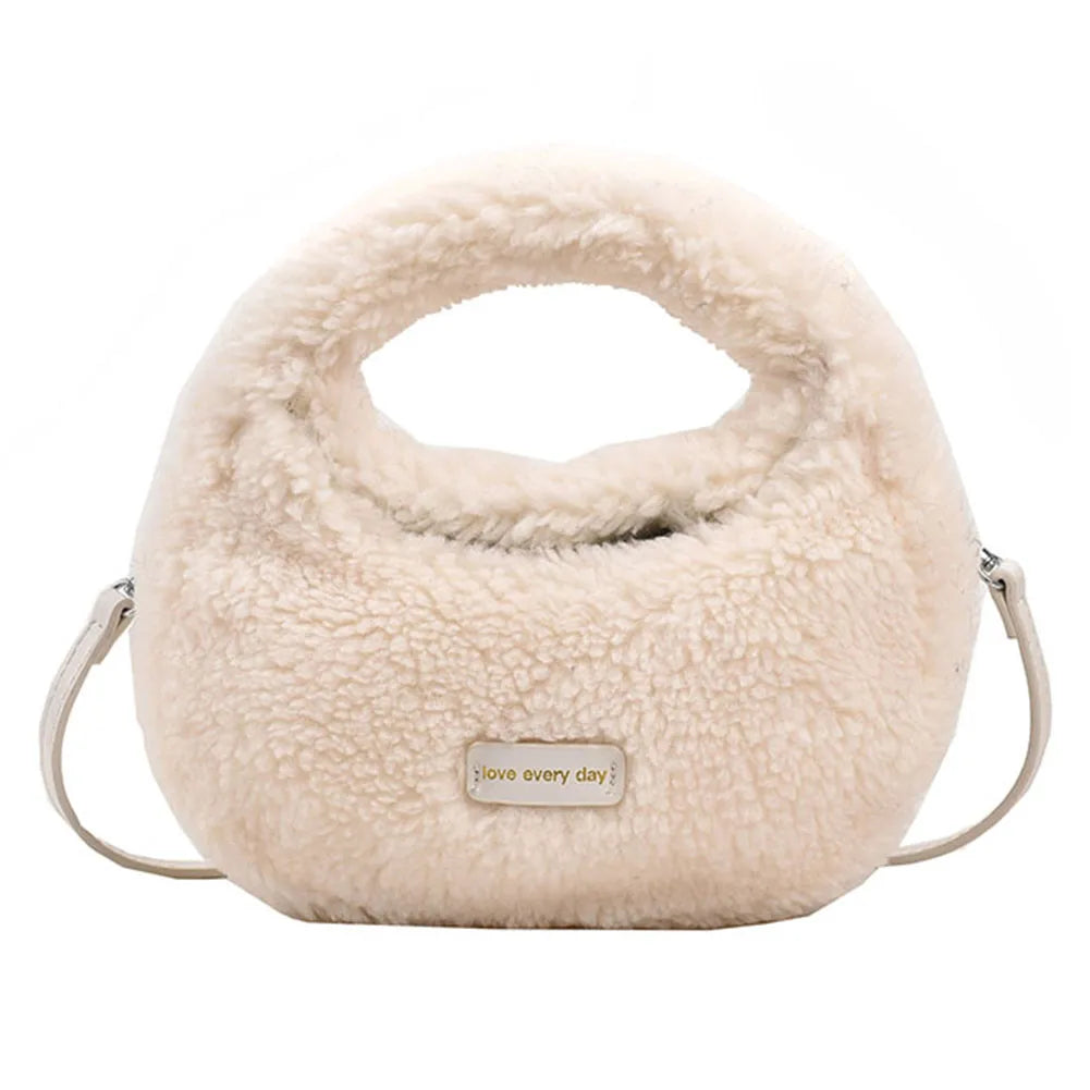 Women Fluffy Tote Handbag